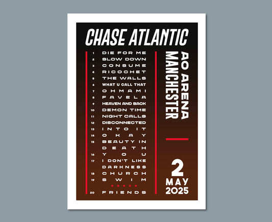 Chase Atlantic UK tour poster print