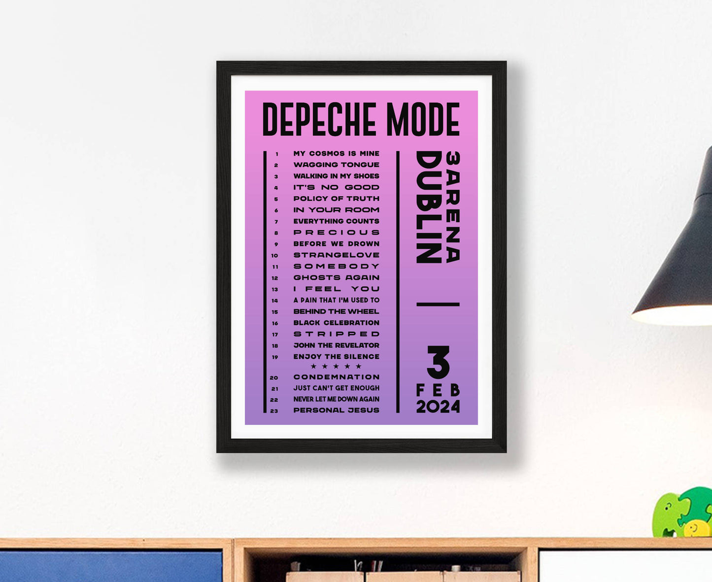 Depeche Mode 2024 Tour Setlist Poster