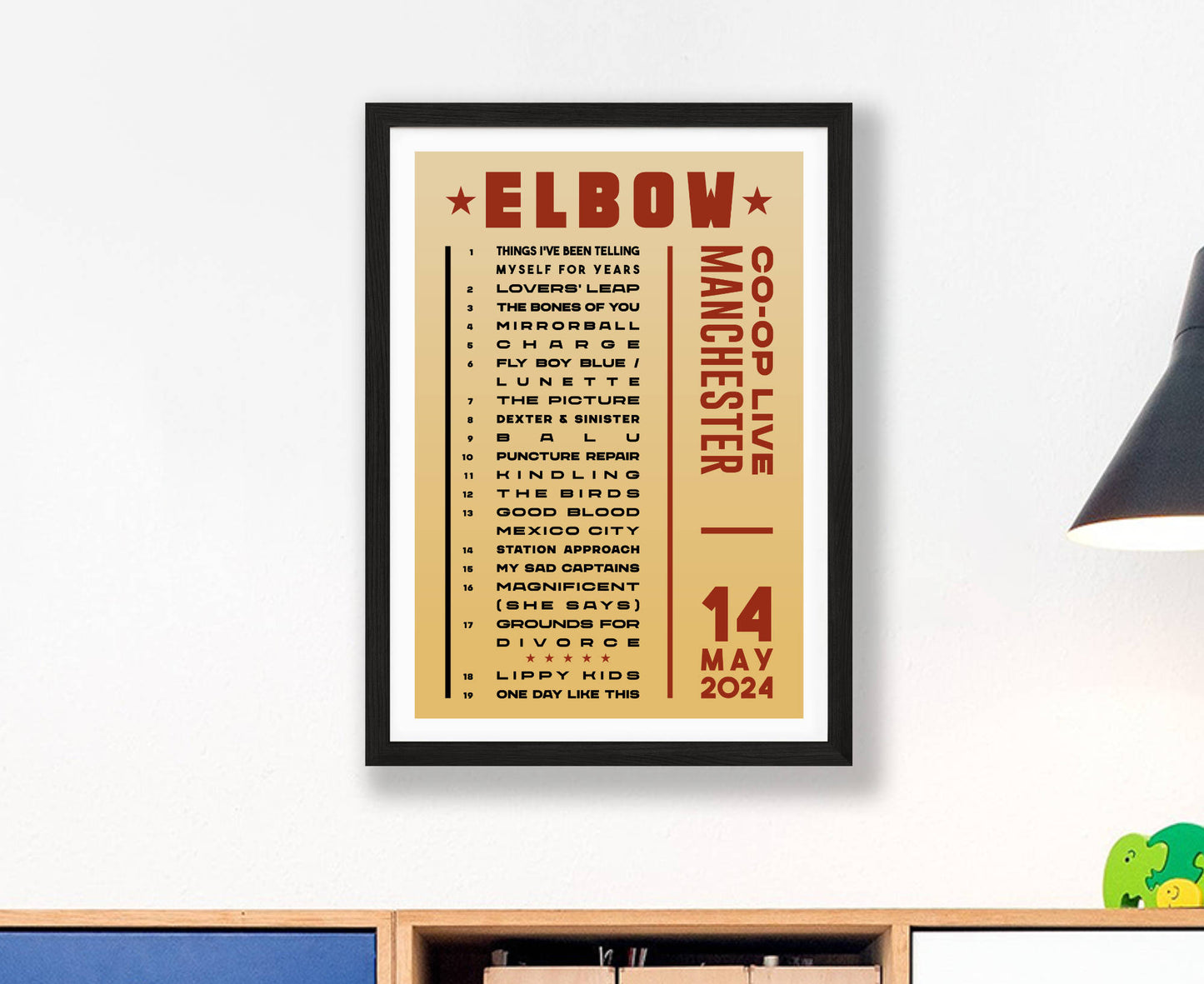 Elbow 2024 Tour Setlist Poster