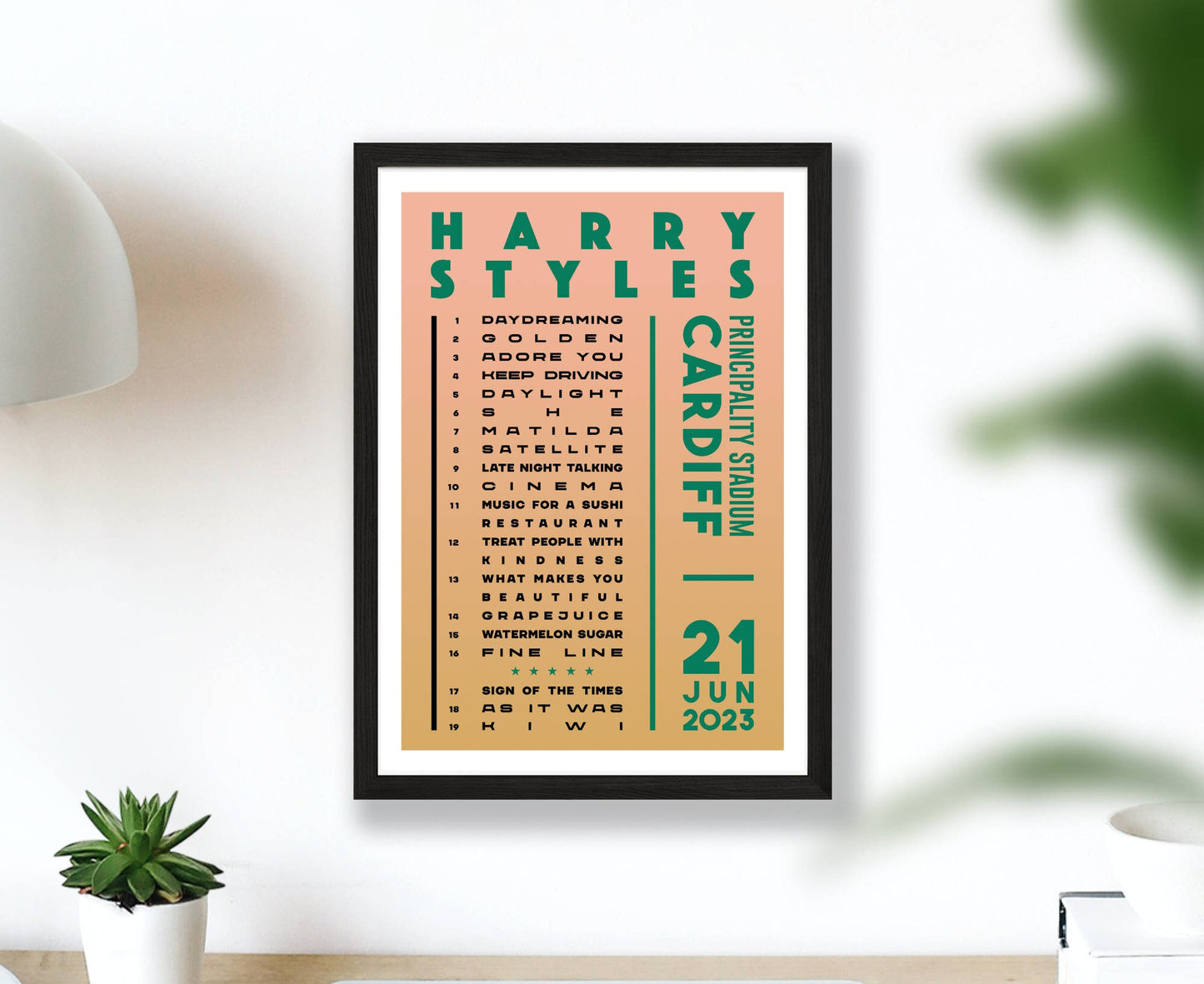 Harry Styles 2023 Tour Setlist Poster