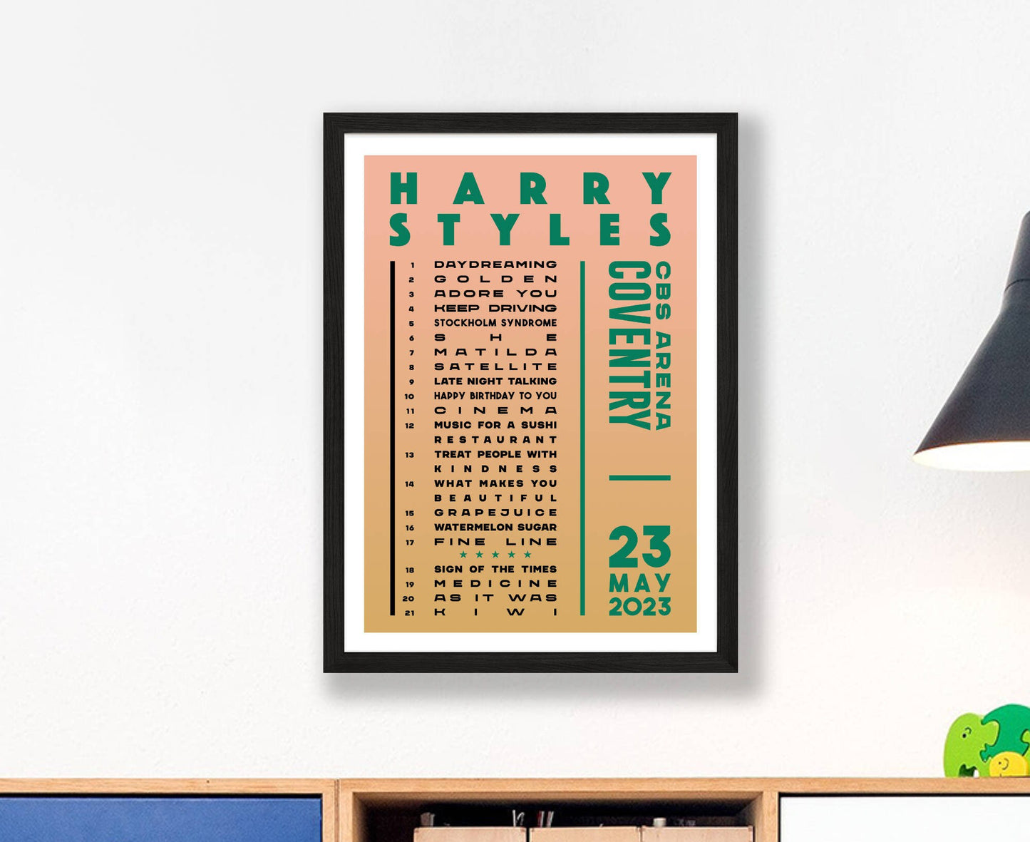 Harry Styles 2023 Tour Setlist Poster