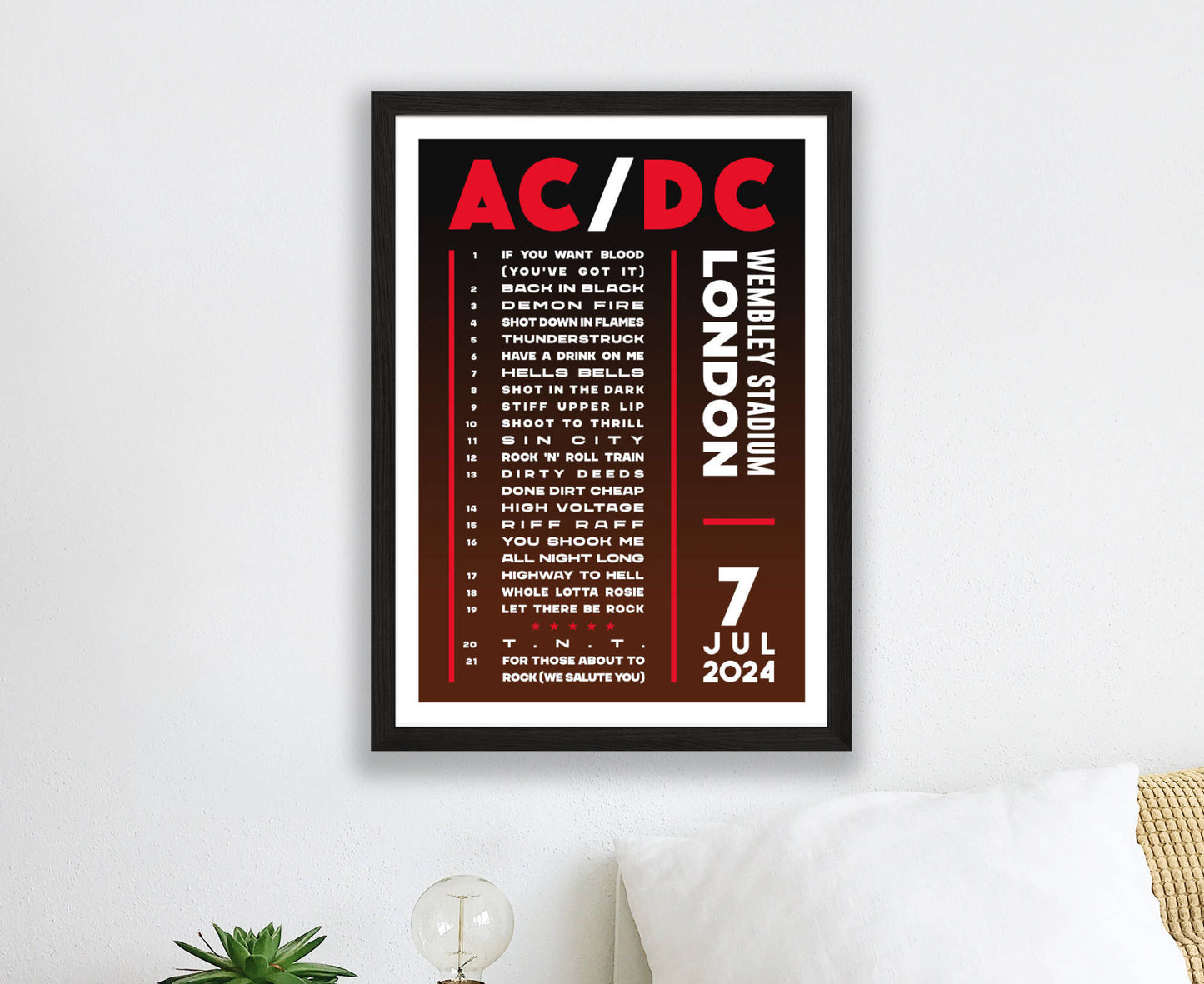 AC/DC 2024 Setlist Poster