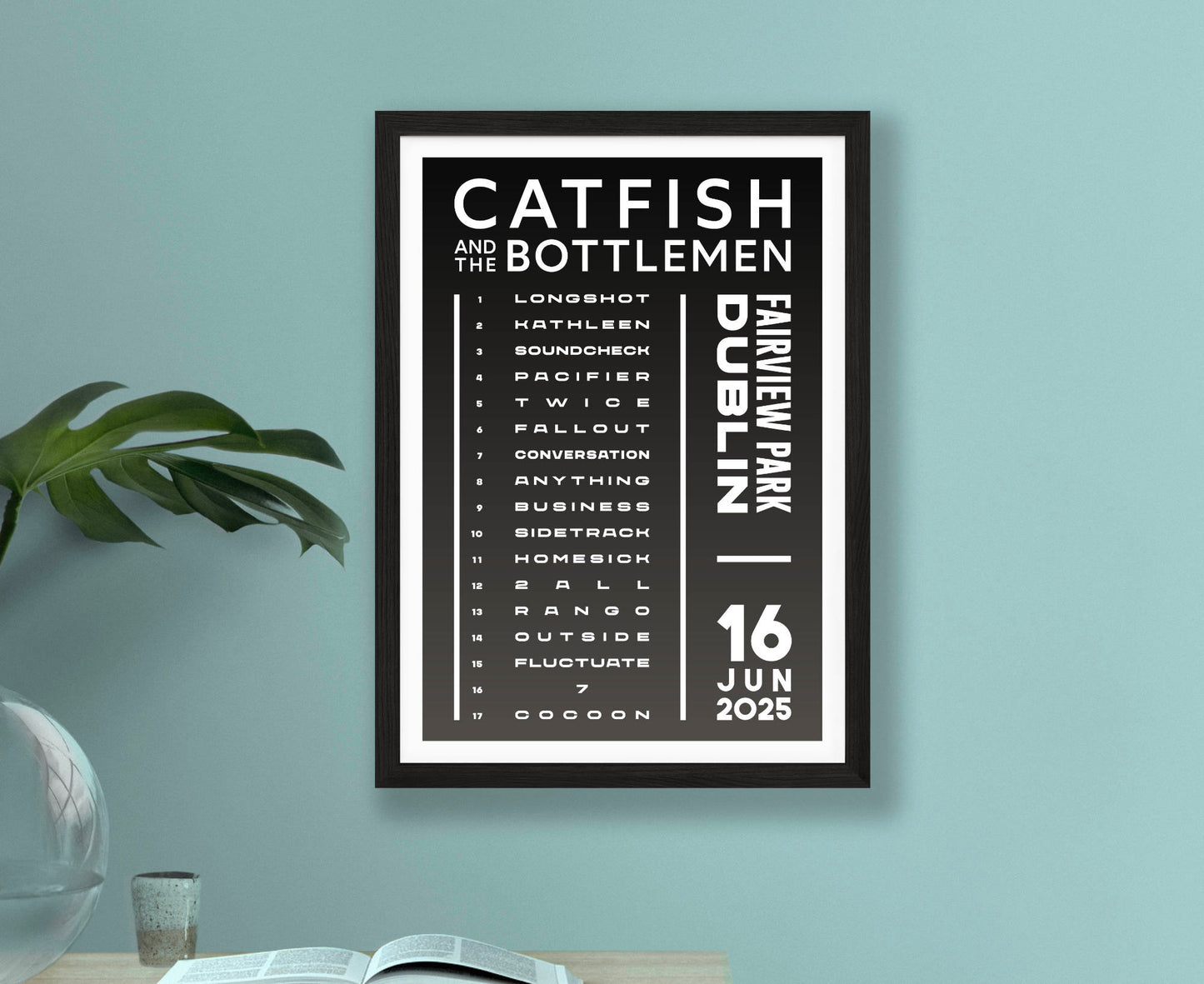 Catfish and the Bottlemen 2025 Tour Setlist Poster