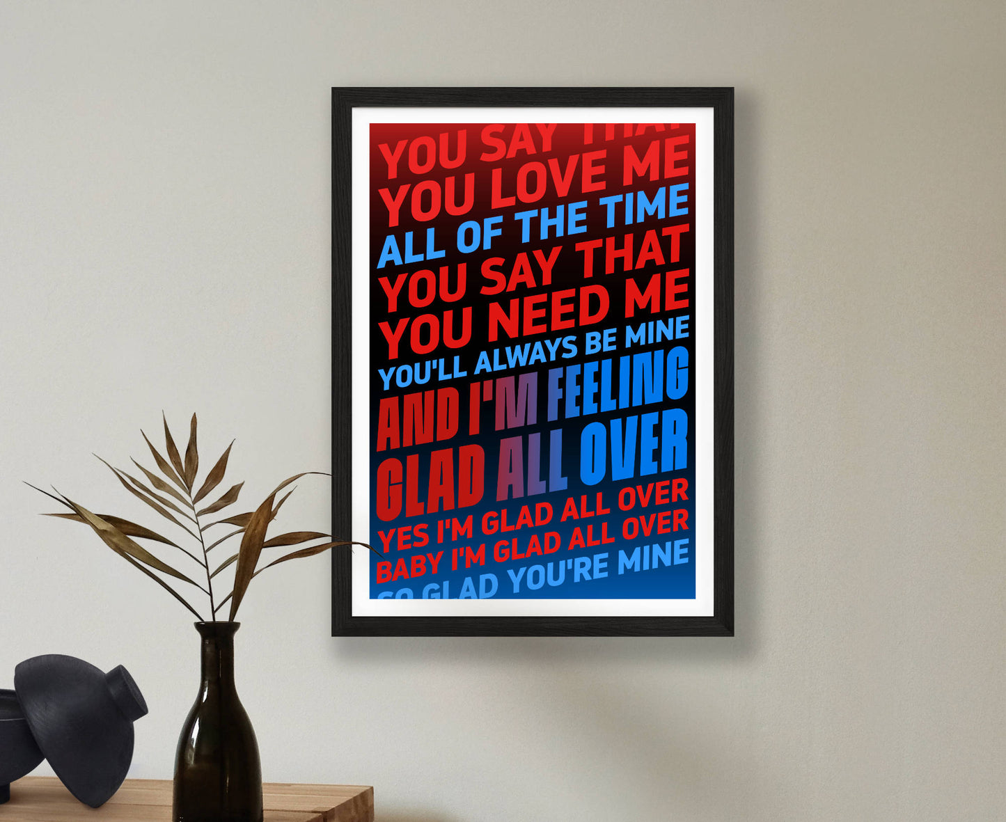 Glad All Over Song Poster