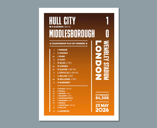 Hull City 2026 Championship Play-Off Final Lineup Design