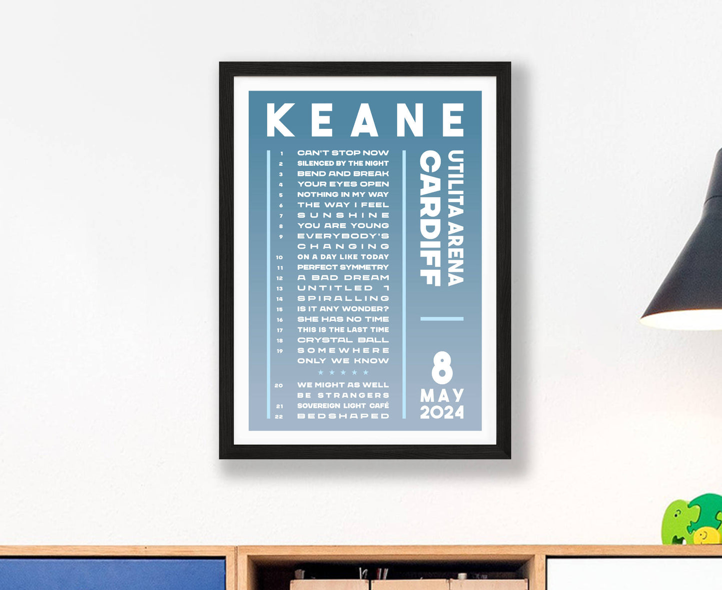 Keane 2024 Tour Setlist Poster