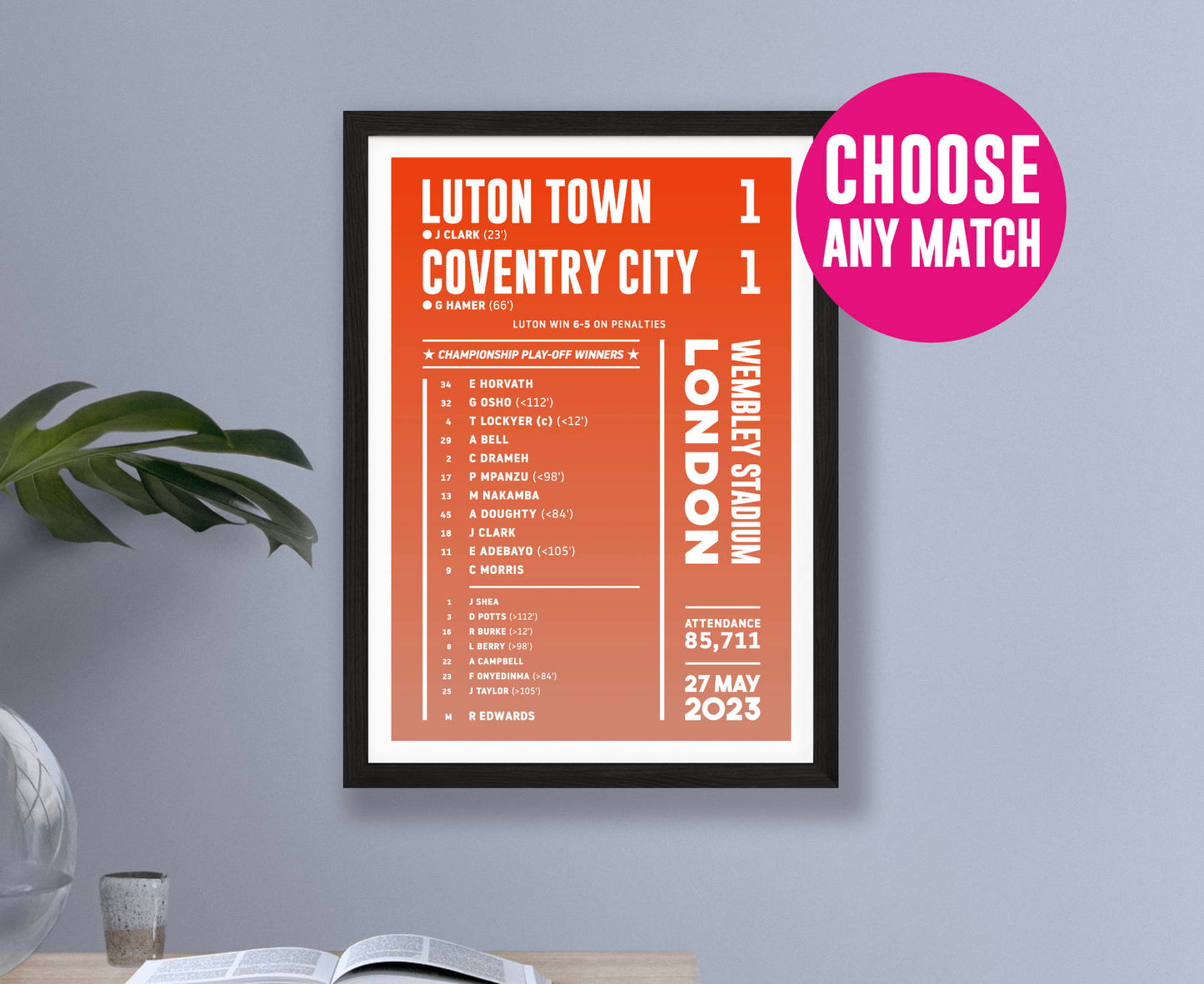 Custom Lineup Poster – Choose Any Match