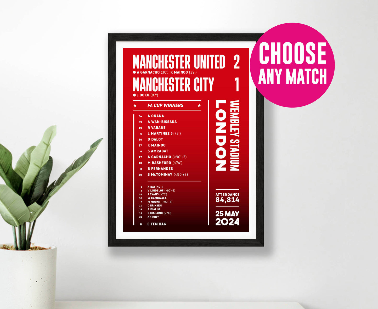 Custom Lineup Poster – Choose Any Match