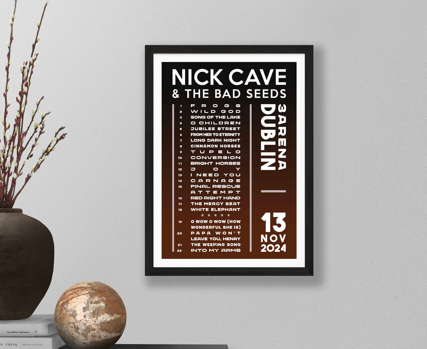 Nick Cave 2024 Tour Setlist Poster