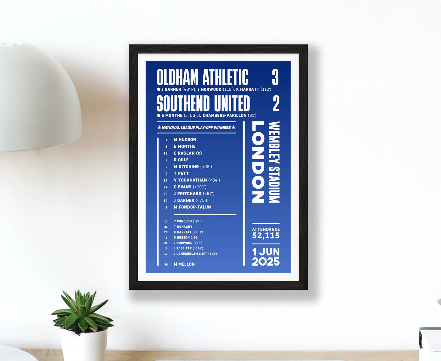 Oldham 2025 Play-off Final Lineup Poster
