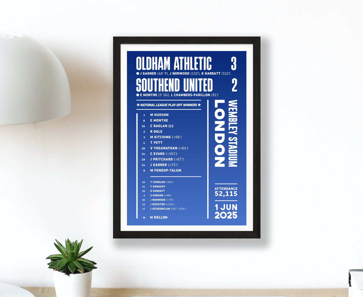 Oldham 2025 Play-off Final Lineup Poster