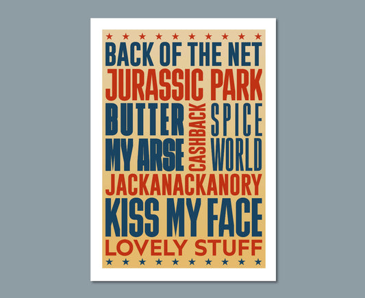 Alan Partridge Phrases Sayings Shouting Quotes Poster