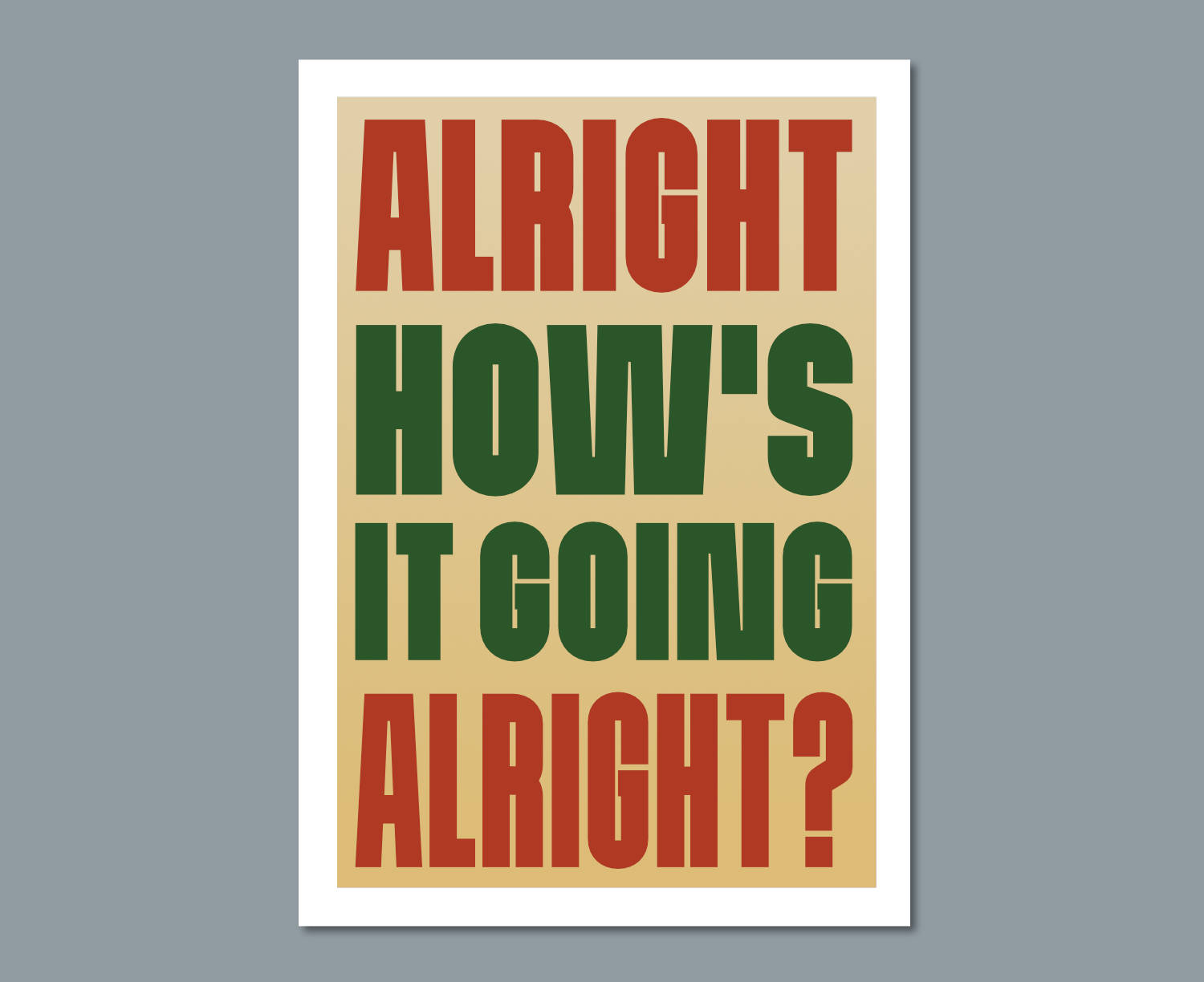 Gavin & Stacey Alright Quote Poster Print – Artwork Dave Nessa Wales ...