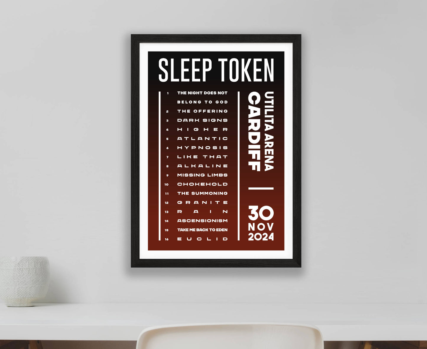 Sleep Token 2024 Tour Setlist Poster