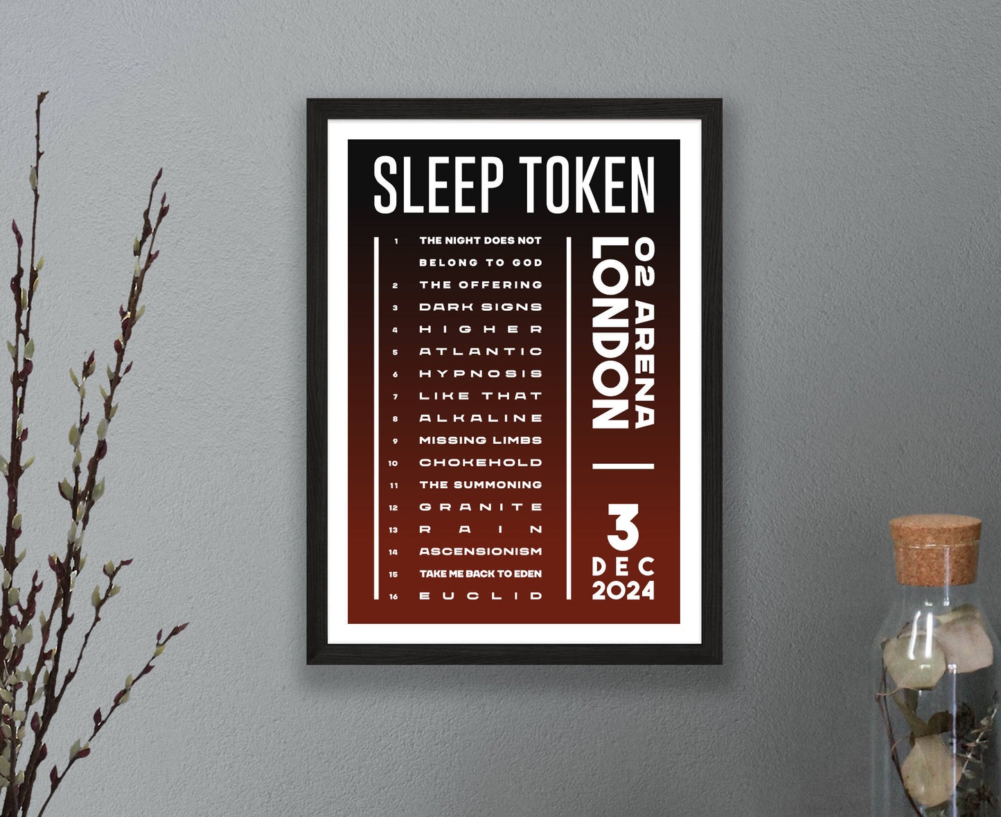 Sleep Token 2024 Tour Setlist Poster