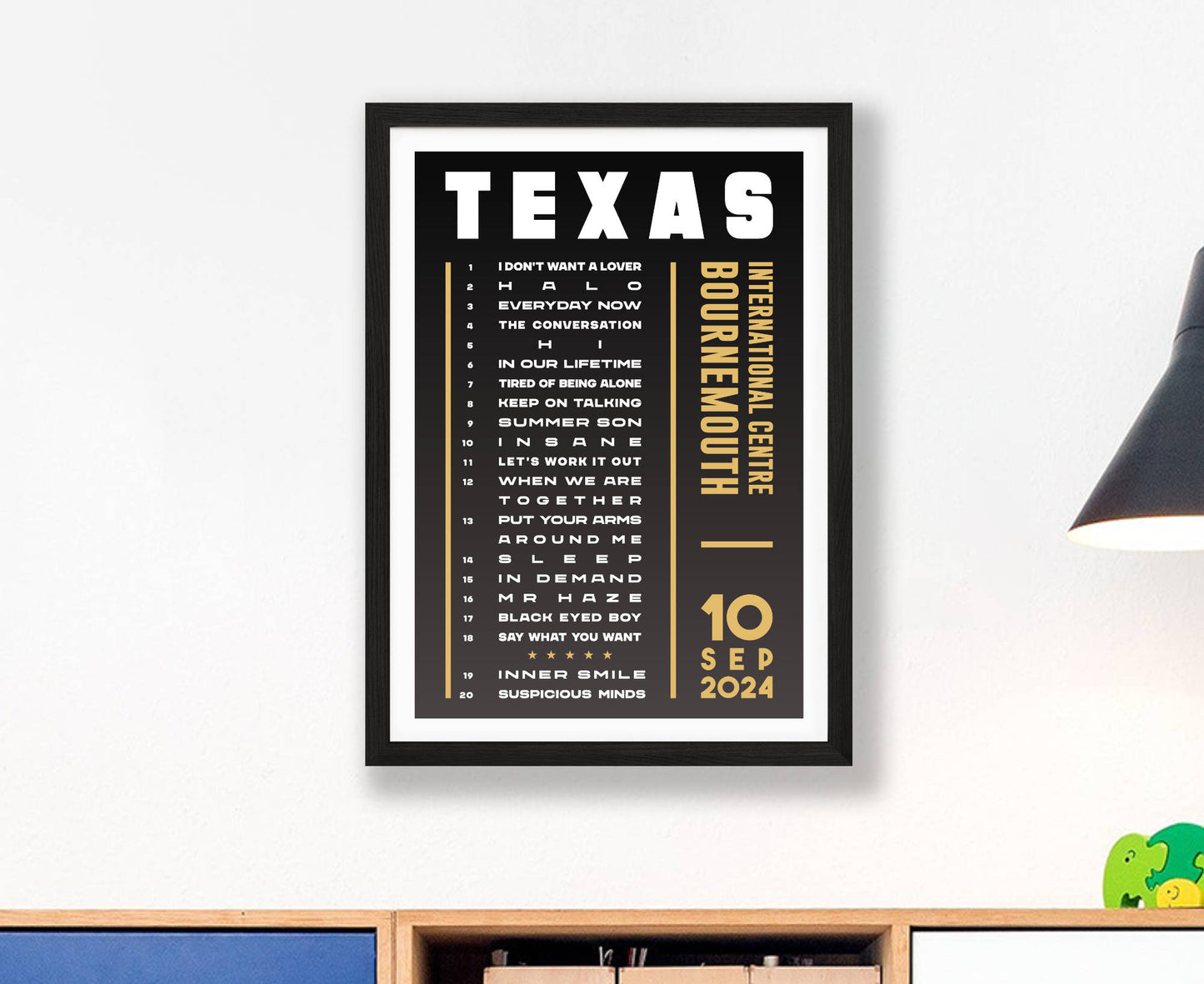 Texas 2024 Setlist Poster