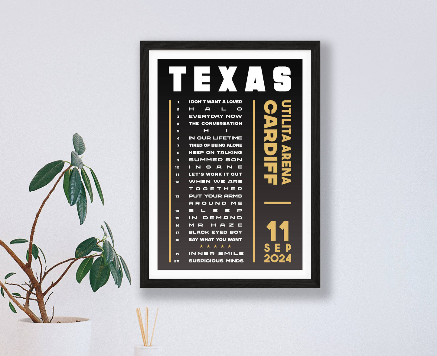 Texas 2024 Setlist Poster